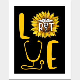 Sunflower Proud Respiratory Therapist Posters and Art